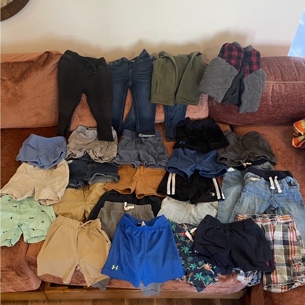 Assorted Clothing Bundle with Blue, Black, and Gray Pieces